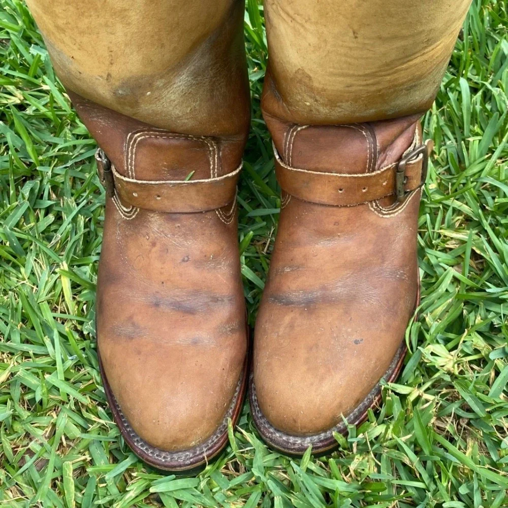 King Ranch Chippewa Mens 10D Leather Snake Boots Brown 90220 Made in USA